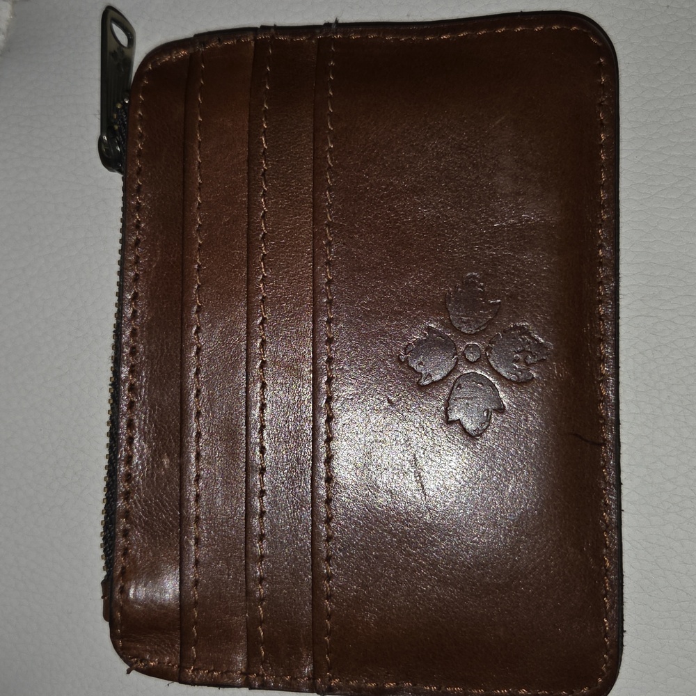 Patricia Nash Brown Leather Cassis ID Wallet